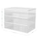 Martha Stewart Brody Clear Plastic Storage Organizer Bins W/ White Engineered Wood Lid, 3 Pack Medium, 7.5in x 3in BE-PB4516-3WD-CL-WH-MS - alternate 6